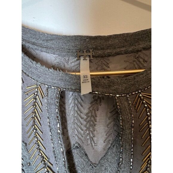 Haute Hippie Gray Bead Drapey Dress Size XS - Picture 9 of 12